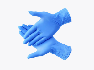 blue gloves
